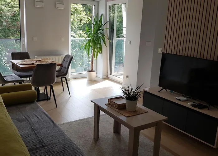 Lägenhet Chopin Park Lux Apartment, Self Check-in 24h, Free Parking, Air-conditioning *